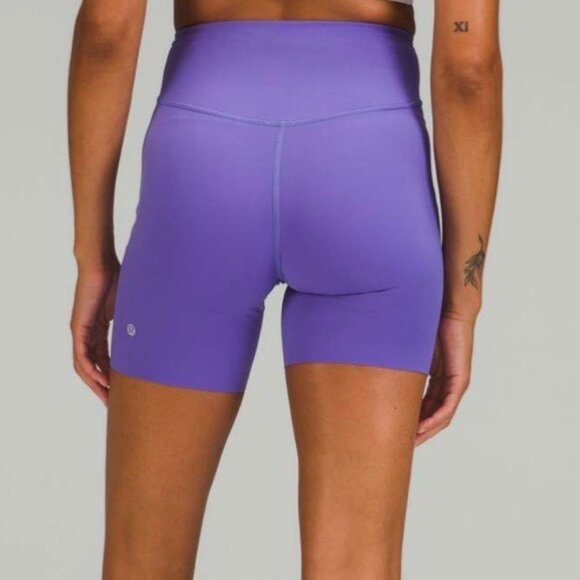 lululemon athletica Pants - NWT Lululemon Base Pace HR Short 6" Purple size 8 Charged Indigo Biker shorts